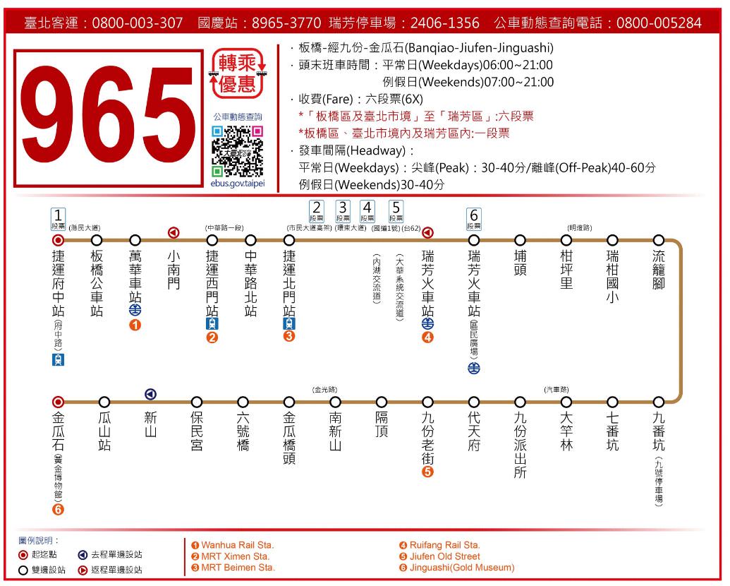 965 發車 時間